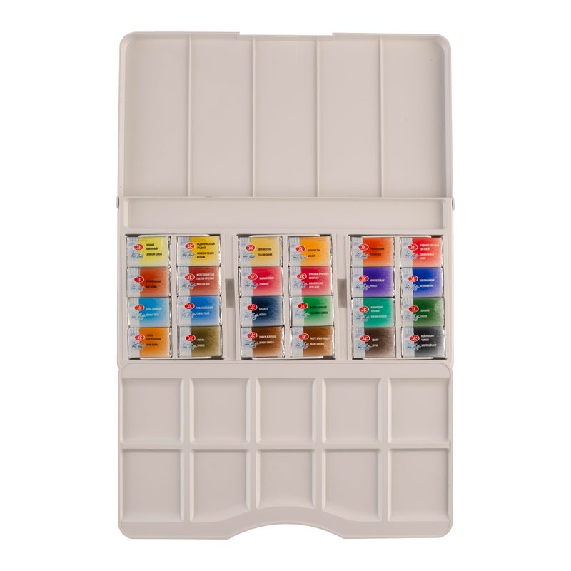 White Nights Professional Watercolor Set â€“ 24 Full Pans (2.5ml) Extra-Fine Artist-Grade Pigments, Vibrant & Lightfast Colors in a Durable Plastic Box by Nevskaya Palitra - Image 3